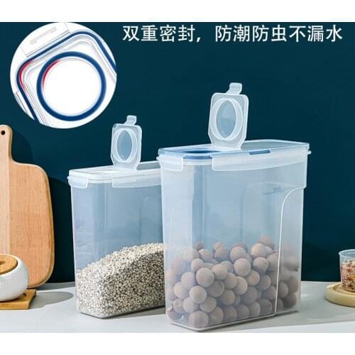 Kitchen storage cans, flip cover, grain storage boxes, refrigerator side door, plastic storage boxes, fresh milk powder cans