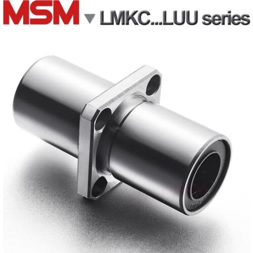 2pcs MSM Middle/Center Flange Linear Bearings LMKC6LUU LMKC8LUU LMKC10LUU LMKC12LUU LMKC16LUU LMKC20LUU LMKC25LUU LMKC30LUU(mm)