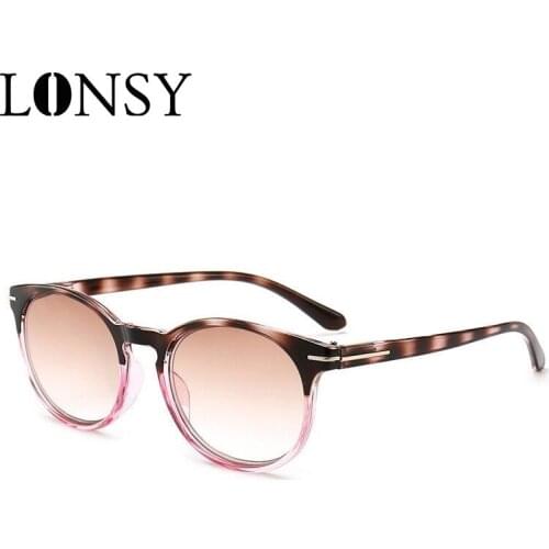 LONSY Fashion Round Reading Sunglasses Women Men Lightweight Presbyopic Eyewear Gift For Parents