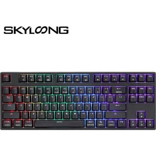 SKYLOONG New GK87 NKRO Mechanical Keyboard Wired Optical Hot Swappable Translucent RGB ABS Keycaps Gaming Keyboard for PC/WIN