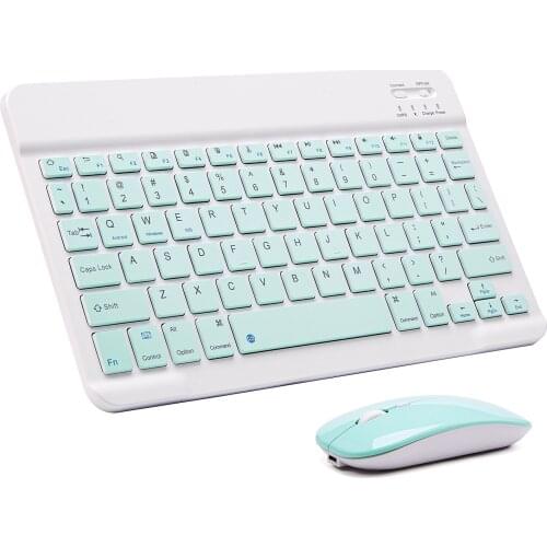 Mini Pink Wireless Keyboard and Mouse for Phone Tablet Bluetooth Keyboard Mouse for Ipad Apple Andiord Samsung