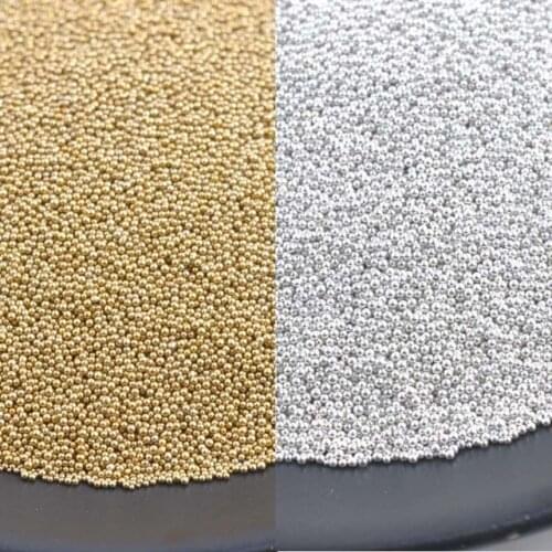 0.1-0.5mm 3d Tiny Glass Caviar Art Ball Beads Gold and Silver Nail Tips Sticker Decoration 23g BL010