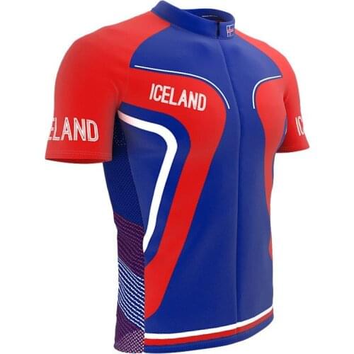 2021 new ICELAND mens full zipper bicycle short-sleeved cycling jersey