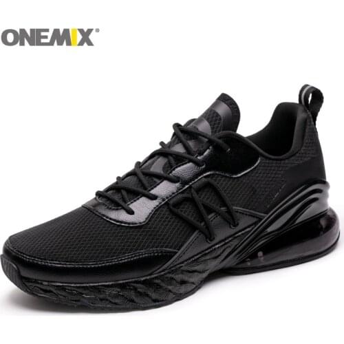 ONEMIX 2021 Men Running Shoes for Men Outdoor Shock Absorption Cushion Soft Midsole Man Wearable Anti-Slip Height Tennis Shoes