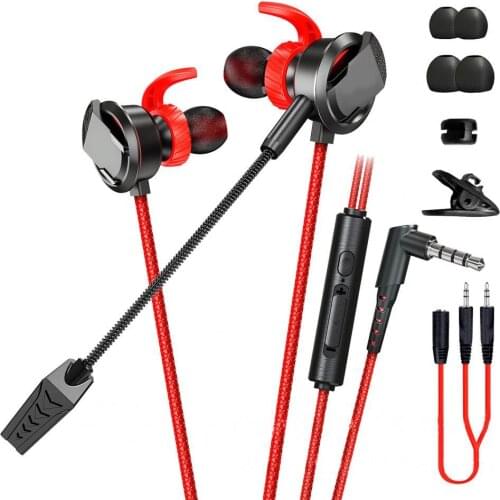 RX3 Noise-reduction Wired Earphone Dynamic Sensitive Dual Microphone 3.5mm Headset Lossless HiFi In-ear Headphone for Phone Game