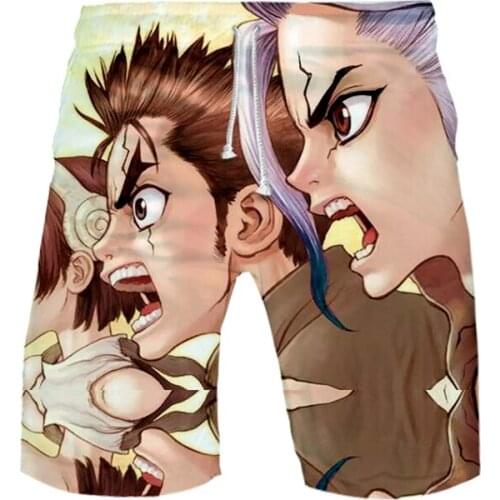 Popular Cool Dr. Stone Swimwear Swim Shorts Trunks Beach Board Shorts Mens Running Sports Fashion Swimming Pants Swimsuits