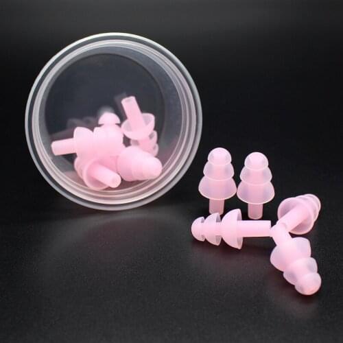 5 Pairs Silicone Waterproof Swimming Ear Plugs For Sleeping Travel Ear Protector Noise Reduction Protective Earmuffs Reusable