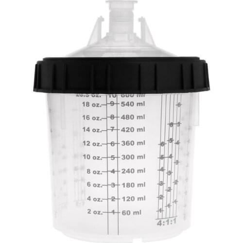 Paint Mixing Cup PPS Type H/O Quick Cup Hard Cup Inner Cup Lids 600ml Spray Gun