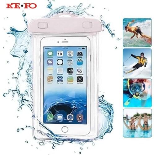 KEFO Waterproof Phone Pouch Bag Underwater Case For Homtom HT37 HT50 For Acer Liquid Z6 Plus Oukitel 10000 Pro Outdoor Cover