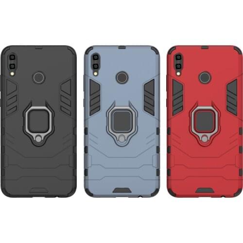 PC Hard Armor Stand Ring Shockproof Case for Huawei Honor 7A 7C 7S 7X 8A 8X 8S 10 Lite 20 Lite 10i 20i View 30 View 30 Pro 20Pro