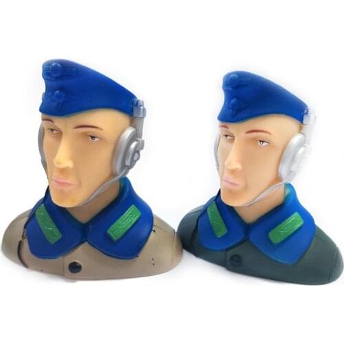 1pc New 1/6 Scale RC Plane Pilots Figures RC Kits L68*W41*H70mm Army Green/Brown