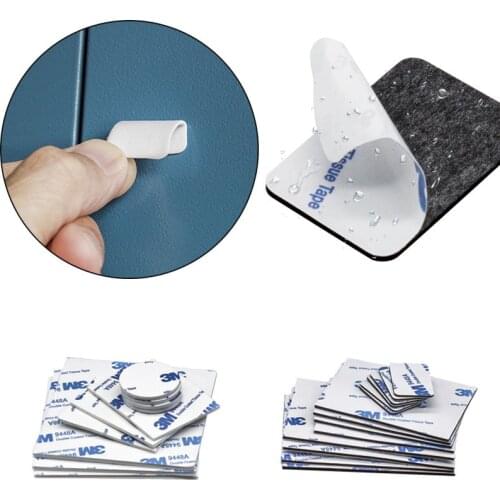 10-100pcs Strong Pad Mounting Tape Double Sided Adhesive Acrylic Foam Tape Two Sides Mounting Sticky Tape Black Multiple size