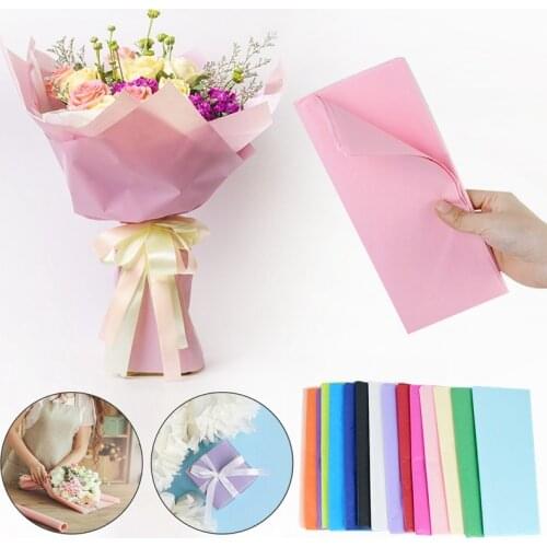 10pcs 50*60cm DIY Tissue Paper Multicolor Handmade Flower Gift Packaging Paper Wedding Festival Party Home Gift Packing Supplies