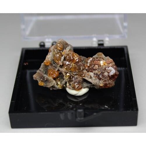 100% Natural rare sphalerite mineral specimens stones and crystals quartz crystals healing crystal box size 5.2 cm