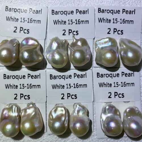 3A 100% Nature freshwater Loose Pearl with Baroque Shape Pearl 14-15mm Nature Color Baroque Jewelry