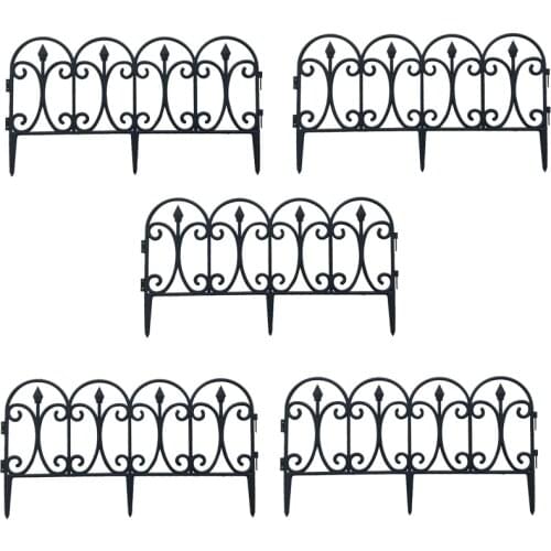 5PCS Garden Border Fence Decorative Edging Barrier Plant Bordering Lawn Fence for Yard Garden Decoration Outdoor