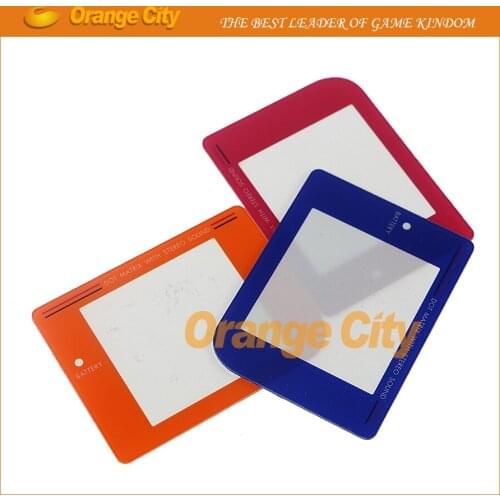 50ps Replacement plastic protective screen lens with logo for gameboy GB For GB Classic for DMG GB Screen Lens Cover
