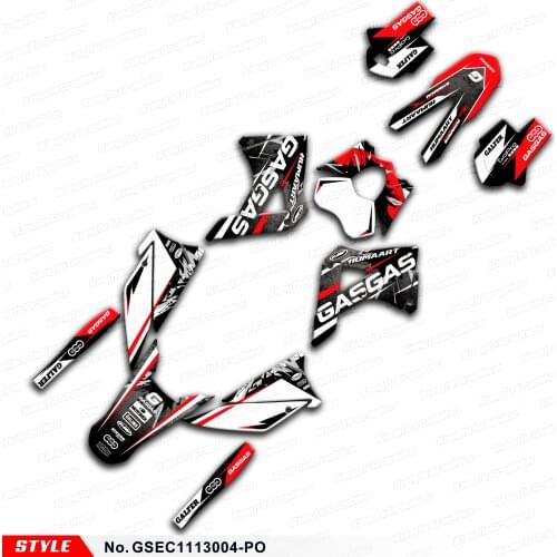 Aftermarket Graphics Custom Sticker Kit for GAS GAS EC 125 200 250 300 2T 4T 6days 2011 2012 2013, Style No.GSEC1113004-PO