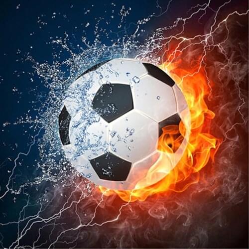 Full Diamond painting Cross stitch Cartoon football 5D DIY Diamond embroidery ball Round Diamond mosaic Color