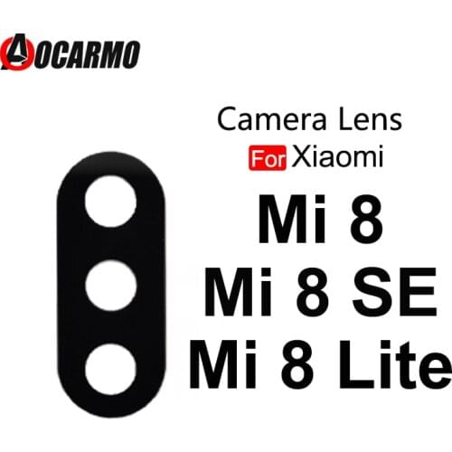 Aocarmo 2Pcs For Xiaomi Mi 8 Lite SE 8se Rear Back Camera Lens Adhesive Sticker