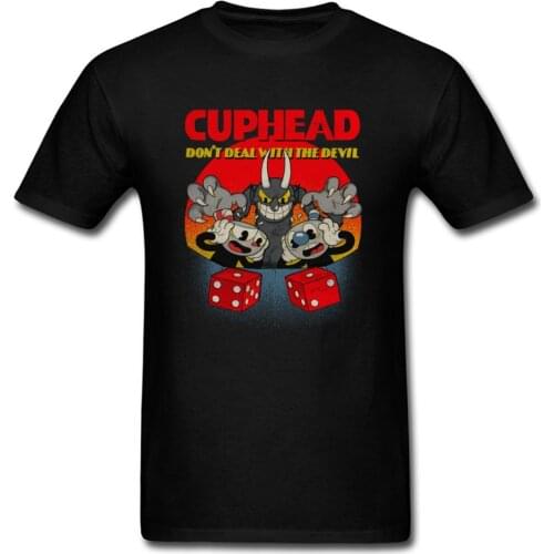 Cuphead Buddy T-Shirt Cotton Tops T Shirt For Men Normal Tshirts Custom Crewneck Tee Shirt Wholesale Buyer Tops Game 2018