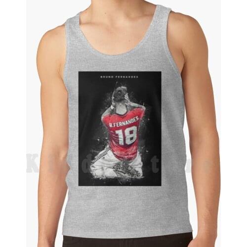 Bruno Fernandes Tank Tops Vest 100% Cotton Bruno Fernandes Fernandes Portugal Football Soccer