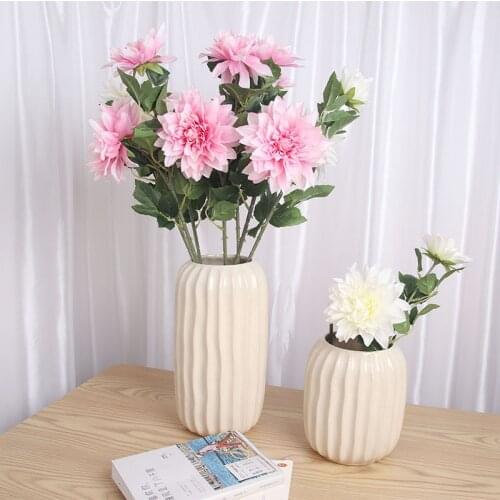 Dahlia Artificial Flowers Silk Dahlia Floral Stems 4.7" Bloom x 29" Tall for Arrangements Centerpieces Bouquets Holiday Wedding