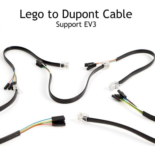 2pcs Dupont Dupond Cable Jumper Wire Female to 6Pin LEGO EV3 for Micro:bit Microbit Robotbit 6P6C to Dupont 2.54mm Connector