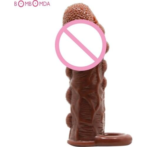 Skin Care Real Feeling Penis Ring Cock Penis Sleeve Extension Enhancement Time Delay Sex Products For Men Penis