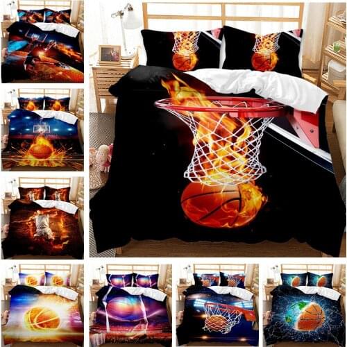 3D Prints Basketball Duvet Cover Creative Slam Dunk Quilt Cover Bedding Set Queen King Comforter Cover Single Double Bedclothes