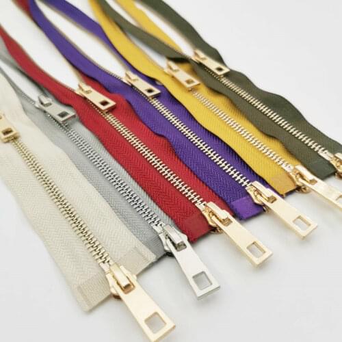 Meetee 1pc 80/100/120cm 5# Auto Lock Metal Zipper Double-slider Zippers for Jackets Coat Repair Kit Zips DIY Bag Sew Accessories