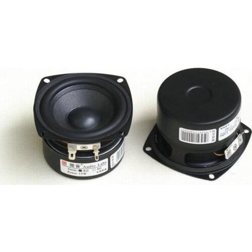 New 2pc 15W Power 4ohm 3" inch Woofer Speaker unit Audio Hi-Fi Bass Subwoofer car speaker Loudspeaker