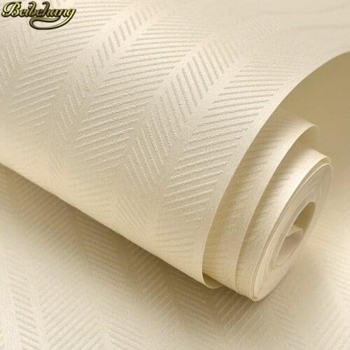 Beibehang Modern minimalist non-woven plain wallpaper bedroom full sofa sofa living room wallpaper solid stripes wall paper roll