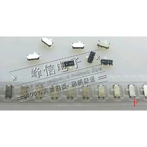 Original new 100% import SS-1290 miniature small toggle switch patch 7pin 2gear fluctuation power slide white handle