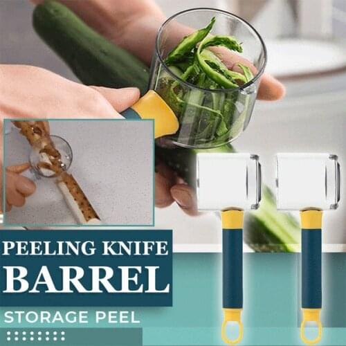 Peeling Knife With Barrel Vegetables Peeler with Knife Sleeve Fruit Knife Cabbage Graters Salad Potato Slicer Kitchen Accessory