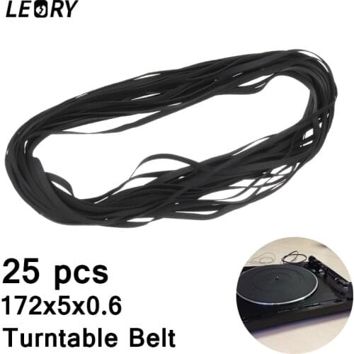 LEORY 25PCS Turnable Driver Belt Vinyl Record Player High Quality Rubber Belt Audio Replacement Accessorie CD