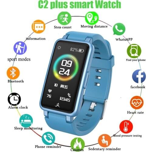 C2 Plus 2021 Full Touch Smart Watch Men Sports Clock IP67 Waterproof Heart Rate Monitor Smartwatch For IOS Android Smart Phone
