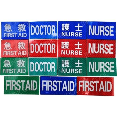 FIRST AID DOCTOR NURSE Reflective Patches EMT Paramedic Emergency Rescue Patches Tactical Military Patches Combat Badges