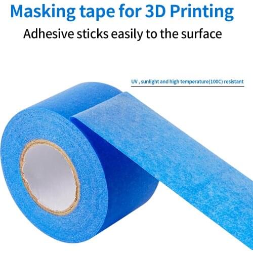Kee Pang 3D Printer Blue Painters Heat Tape 48mm*30m Resistant High Temperature Polyimide Adhesive Tape Blue Masking Tape