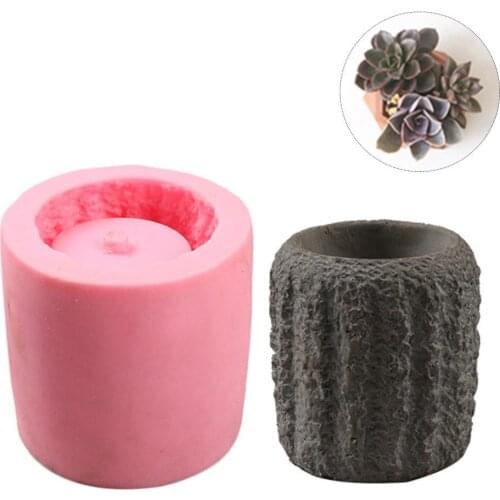 Heat-resistant Succulent Flowerpot Plaster Gypsum Concrete Flower Pot Vase DIY Silicone Mould Home Decor design, soft texture