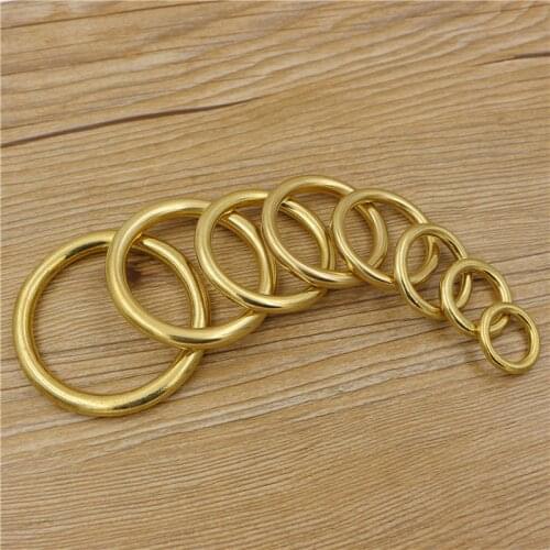 Solid brass bag belt O ring DIY leather craft hardware accessories wholesale 5pcs/lot