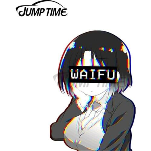 Jump Time 13 x 11.6cm For Elma Waifu Cute Girl Car Stickers Vinyl JDM Bumper Trunk Truck Graphics DIY VAN Fine Decal