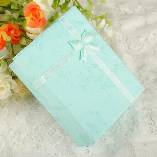 1 piece 9x7x3cm Cardboard Jewelry Set Gift Box Ring Necklace Bracelets Earring Gift Packaging Boxes With Sponge Inside Rectangle