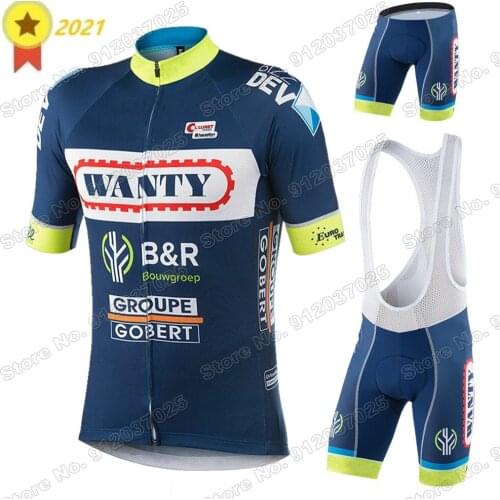 2021 Wanty Team Men Cycling Jersey Set Summer Bicycle Clothing Road Bike Shirts Suit Bicycle Bib Shorts MTB Wear Maillot