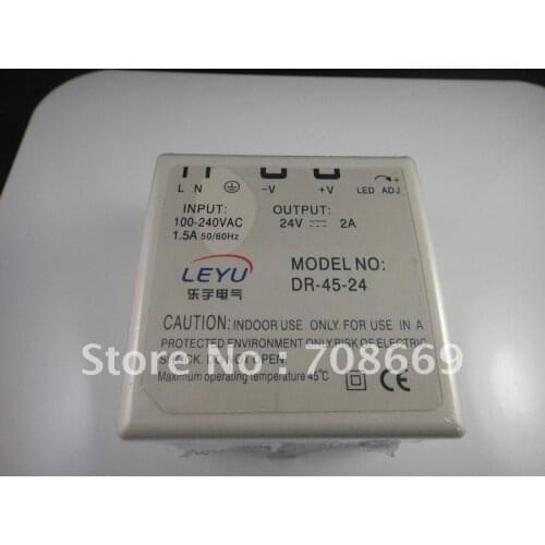 45W Din Rail Mounted 24VDC 2A Output Power supply
