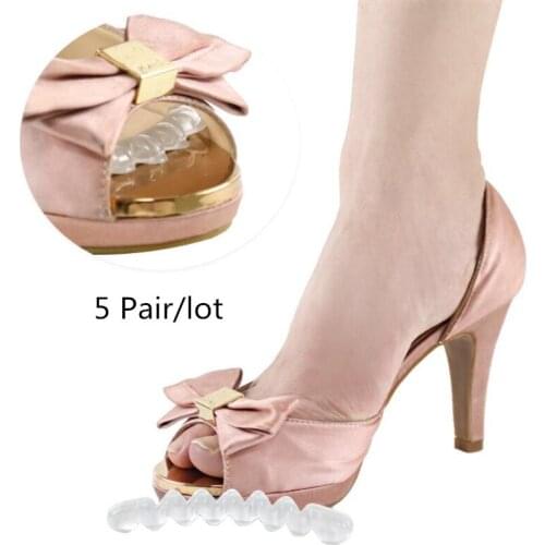 5 Pair Self-adhesive Gel Non-slip Foot Patch Anti-wear Silicone Crystal Women High Heel Shoe Sticker Cushion Pad Foot Hind Care