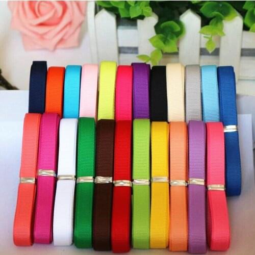 5yards/lot 3/8'' (9mm) solid grosgrain ribbons decorative tape for bows DIY crafts suppliers
