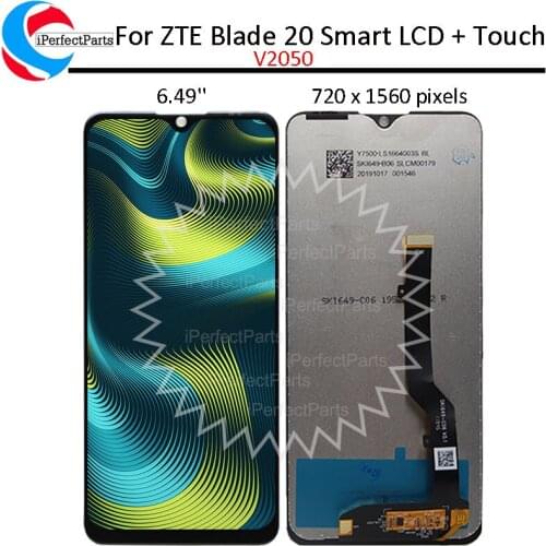 6.49" Original Pantalla For ZTE Blade 20 Smart V2050 LCD Display Touch Panel Screen Digitizer Assembly For ZTE V2050 LCD