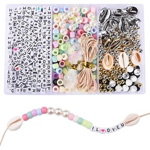 Alphabet Beads Wholesale Jewelry Lots Mixed Accessories Letters Acrylic Beads Pearl Acrylic Letters Jewelry Making Kit