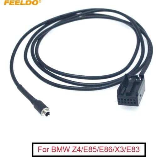 FEELDO Car Stereo Audio 3.5mm Female Socket AUX Adapter Cable For BMW Z4/E85/E86/X3/E83 MINI COOPER Wire Adapter #FD5806